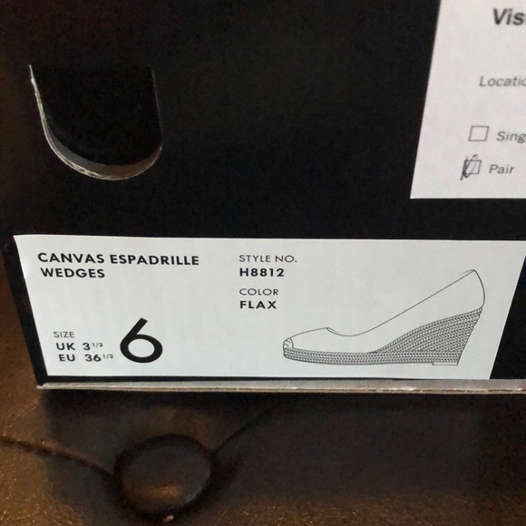 J Crew Canvas Espadrille Wedges - Sz 6 - Picture 3 of 5